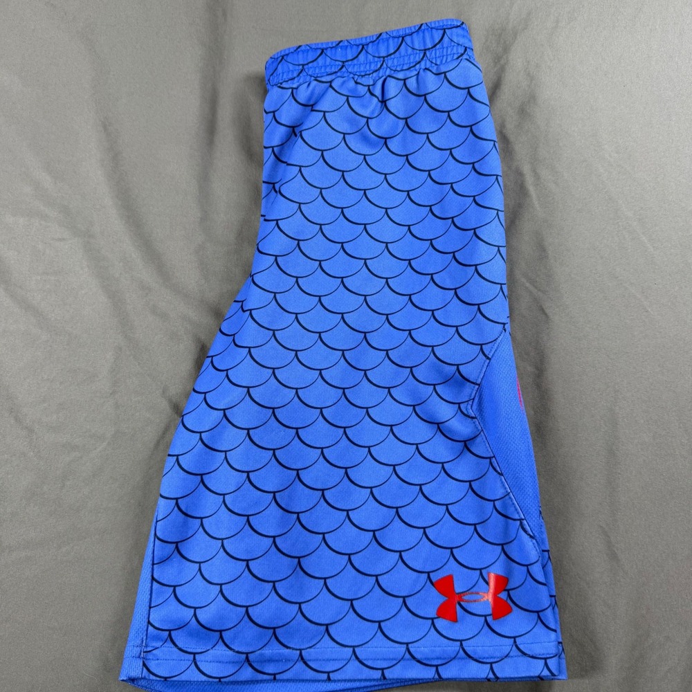 Under Armour Captain America Alter Ego Shorts Boys Medium Blue Mesh Athletic